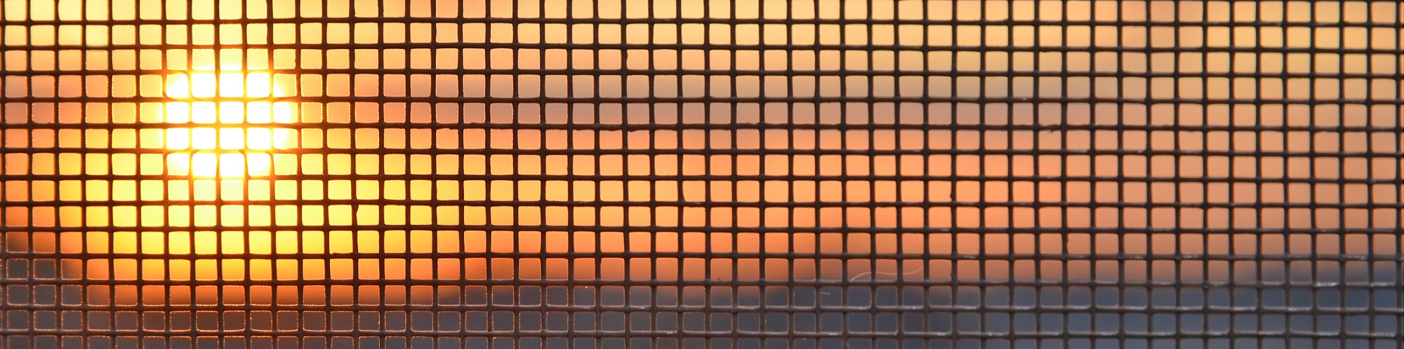 Sunset through the mosquito screen